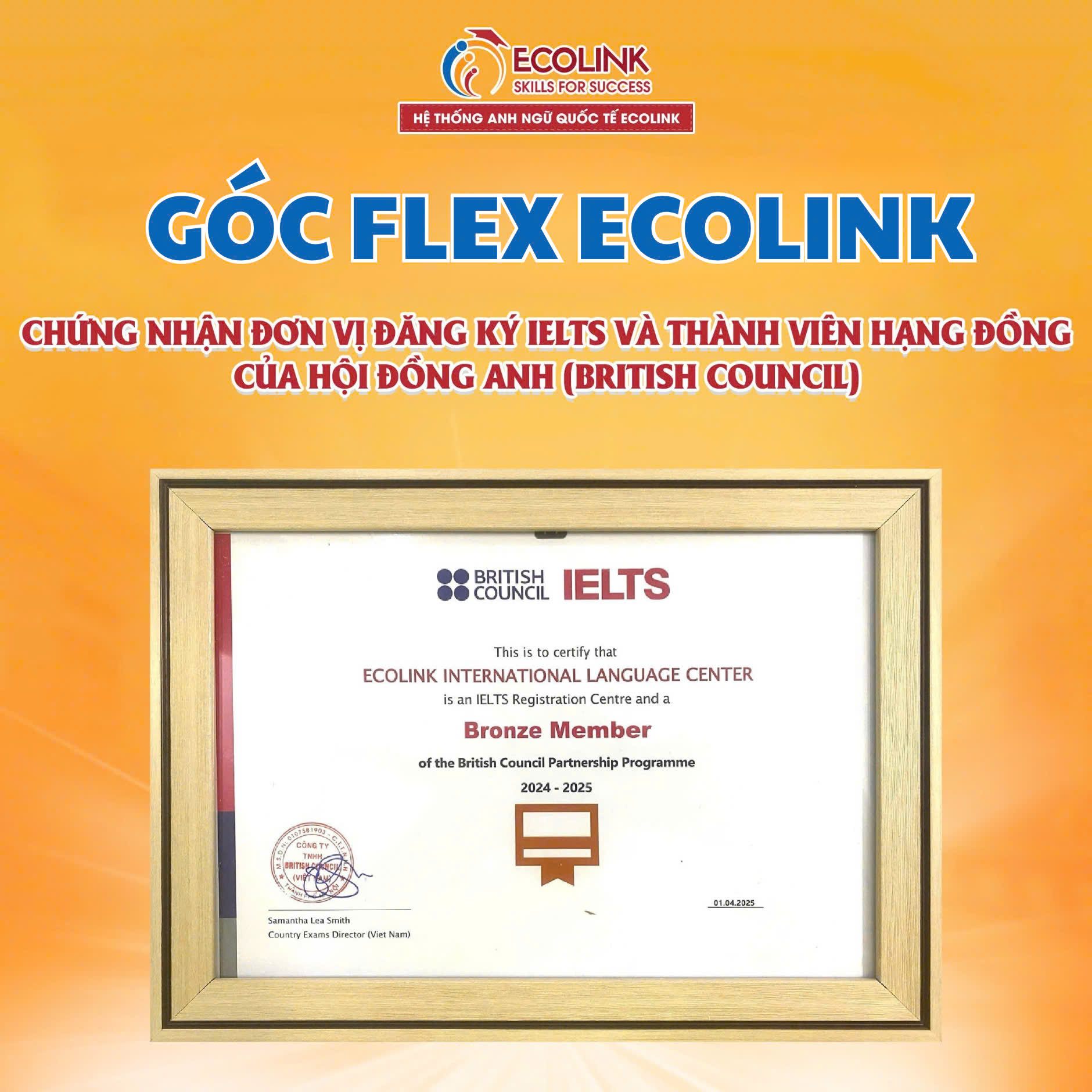 Ecolink-vinh-du-nhan-chung-nhan-la-don-vi-dang-ky-ielts-va-thanh-vien-hang-dong-cua-hoi-dong-anh